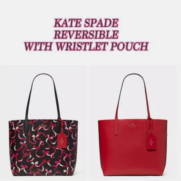 Kate Spade Wrapping Party Large Reversible Tote with Detachable Wristlet - Picture 2 of 10
